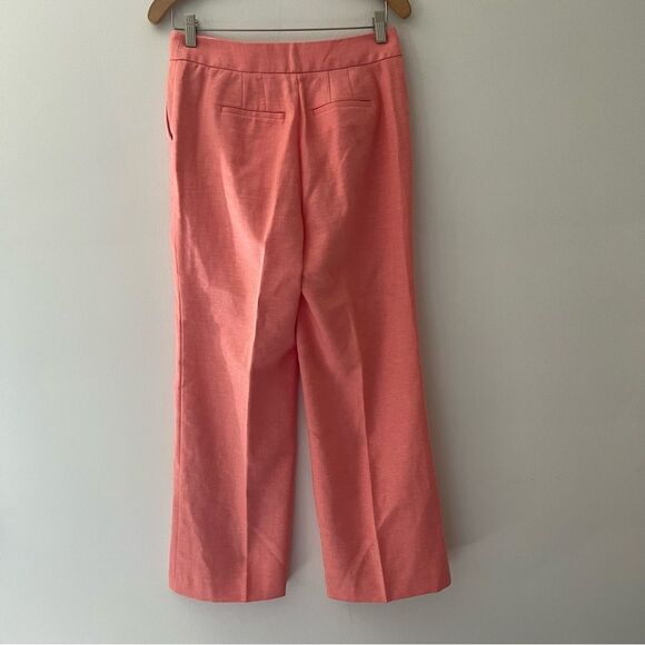 Talbots NWT Linen Pants Lined Coral Size 4 Petite Preppy Classic Coastal - Picture 4 of 9